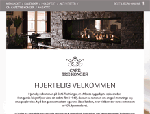 Tablet Screenshot of cafetrekonger.dk